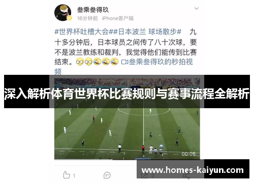 深入解析体育世界杯比赛规则与赛事流程全解析